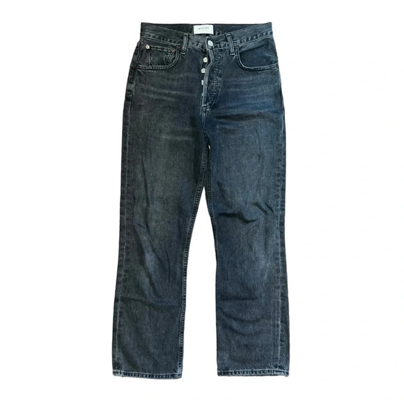 Agolde Black Ankle Cropped Jeans - Picture 5 of 9